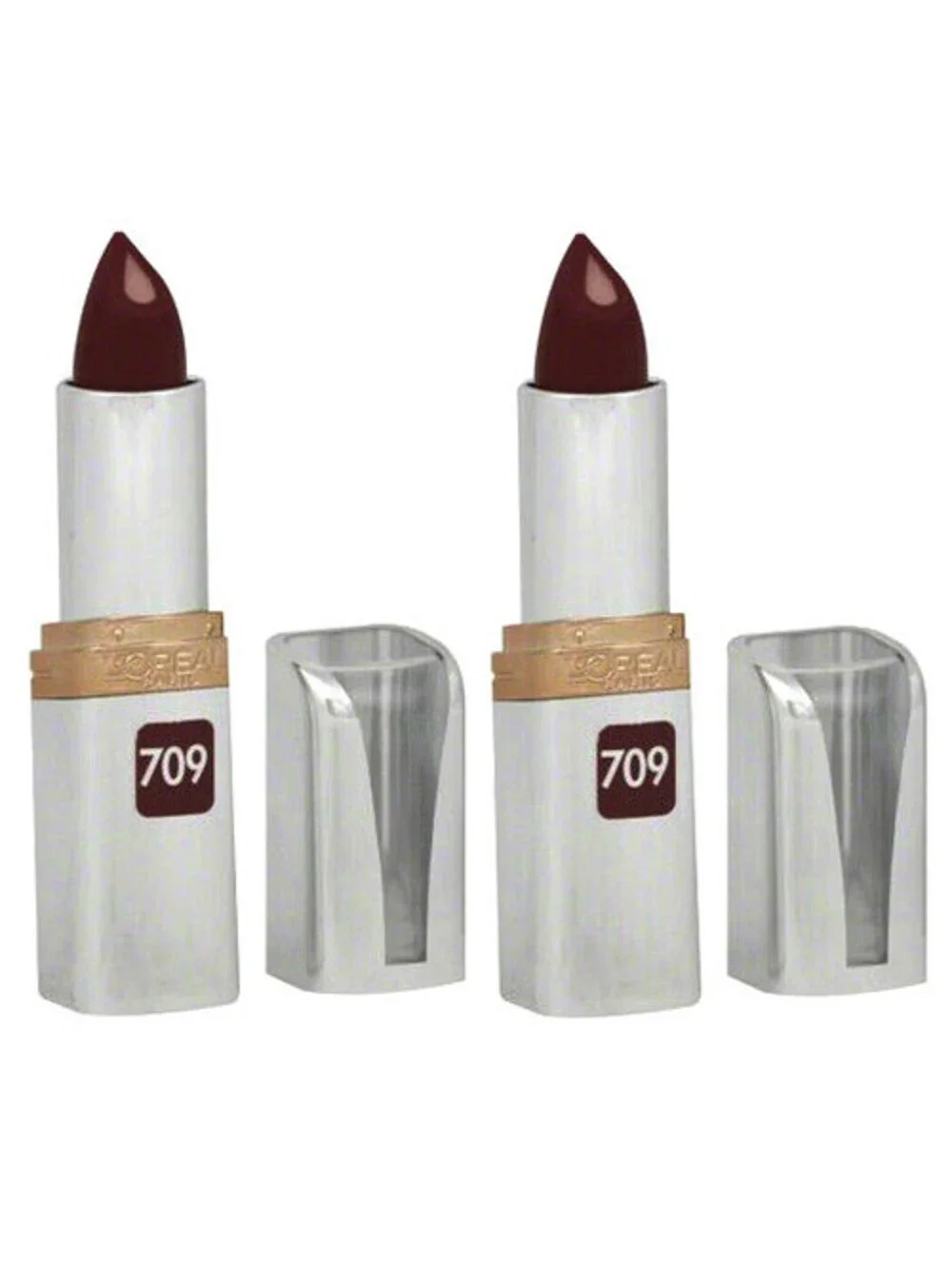 Lot of 2: NEW L'OREAL Colour Riche Anti-Aging Serum Lipstick in 709 Wine Maven
